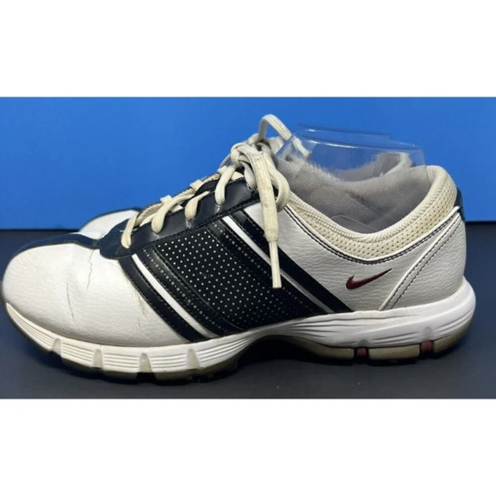 Nike Women's Size 8.5 Golf Shoes 317622-162 White Black Traction Contact Athlete